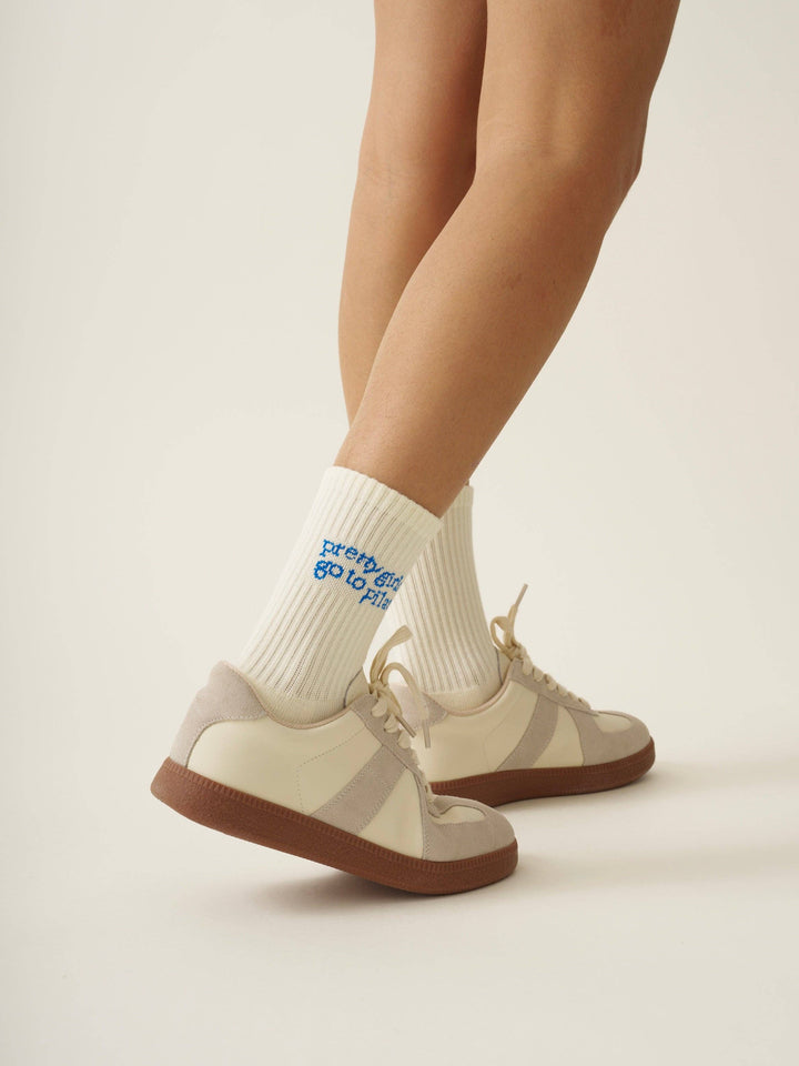 Pilates Girl Grip Sock: French Blue