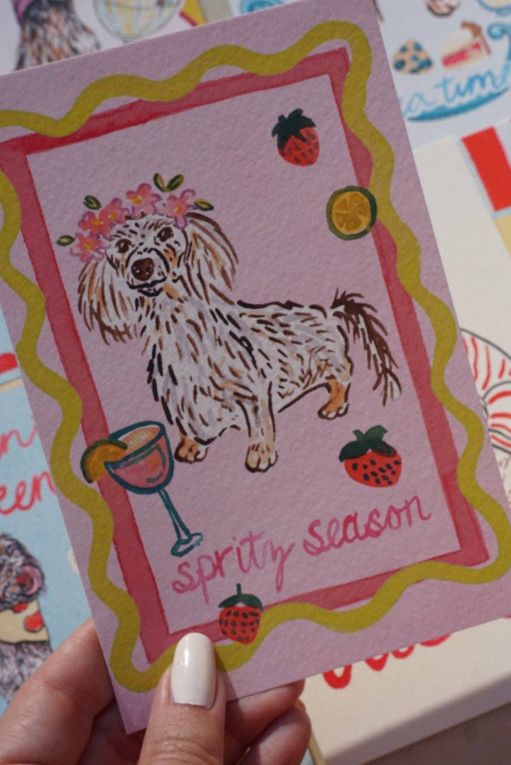 Dachshund Collection: Spritz Season Fine Art Print: 11x14