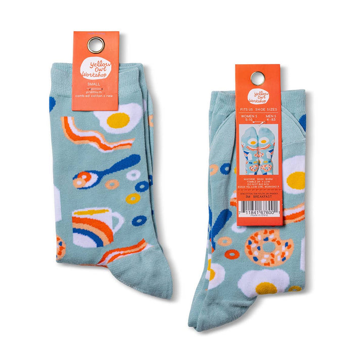 Breakfast - Small Crew Socks - Foodie Gift