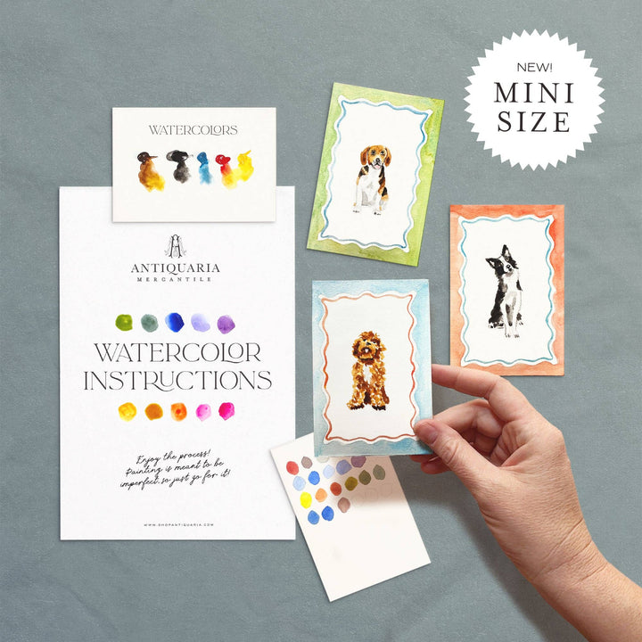 Mini Watercolor Painting Kit: Dogs