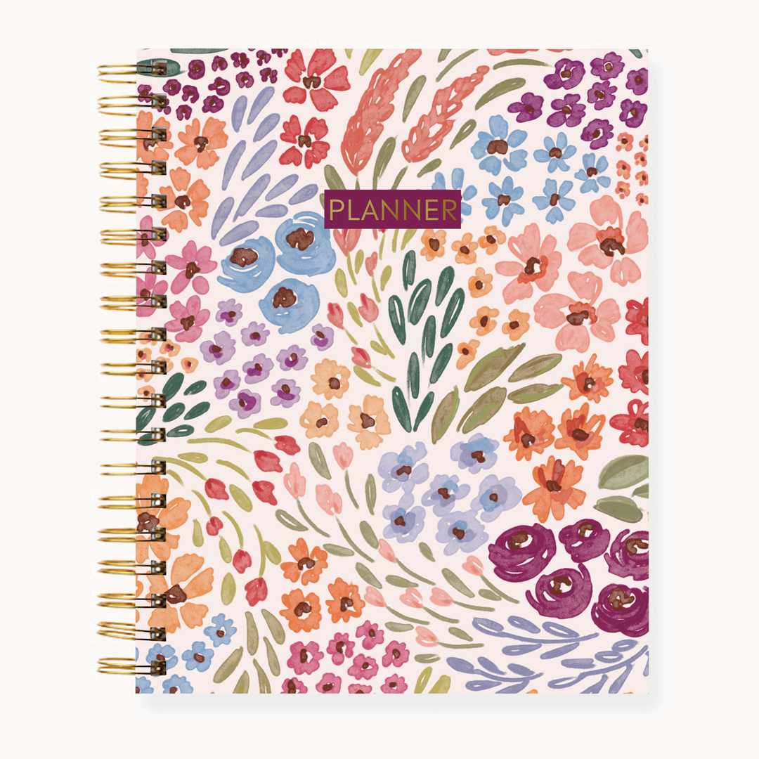 Floral Undated Planner: Waterfall Floral / 7x9