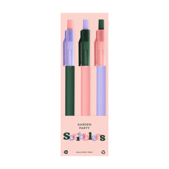 Scribblers Ballpoint Pens: Miss Matcha Scribbler 3 Pack
