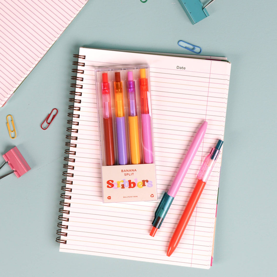 Scribblers Ballpoint Pens: Miss Matcha Scribbler 3 Pack