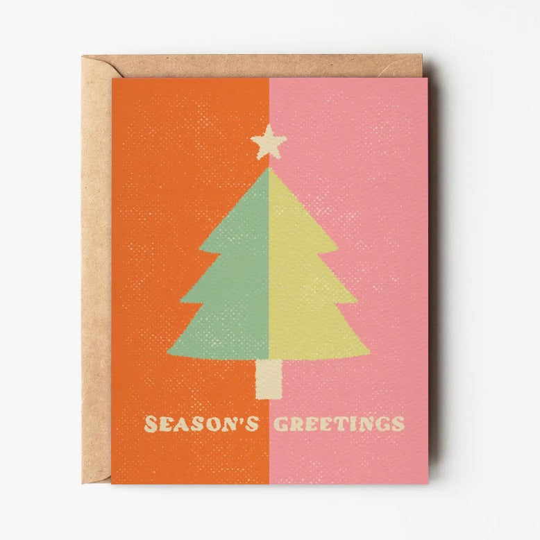 Season's Greetings - Modern Bright Christmas Card