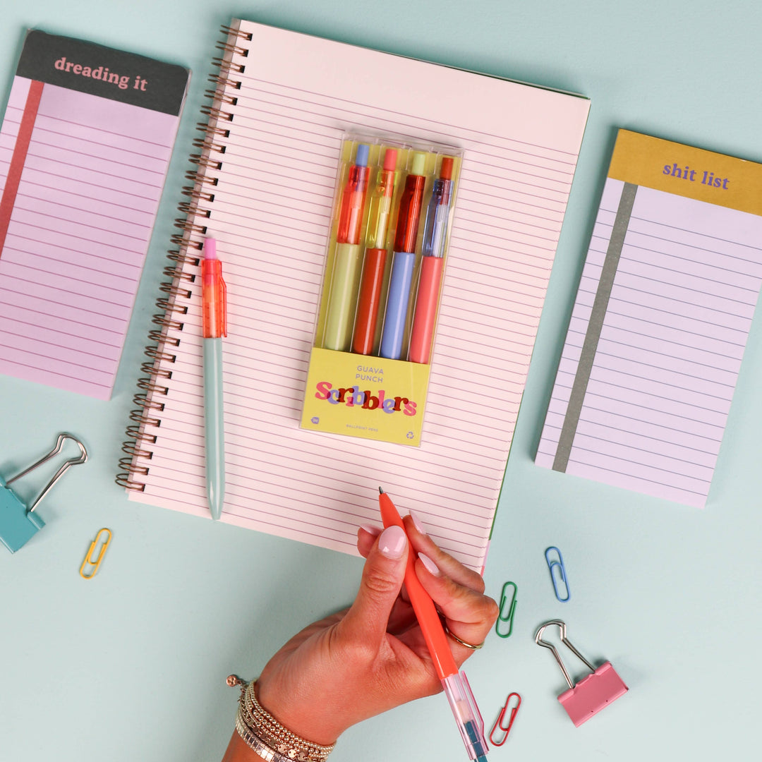 Scribblers Ballpoint Pens: Miss Matcha Scribbler 3 Pack