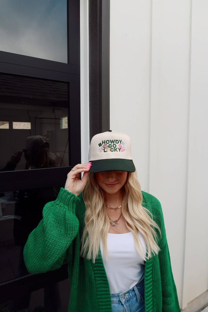 Howdy Go Lucky Embroidered Hat - St. Patricks Day Hat