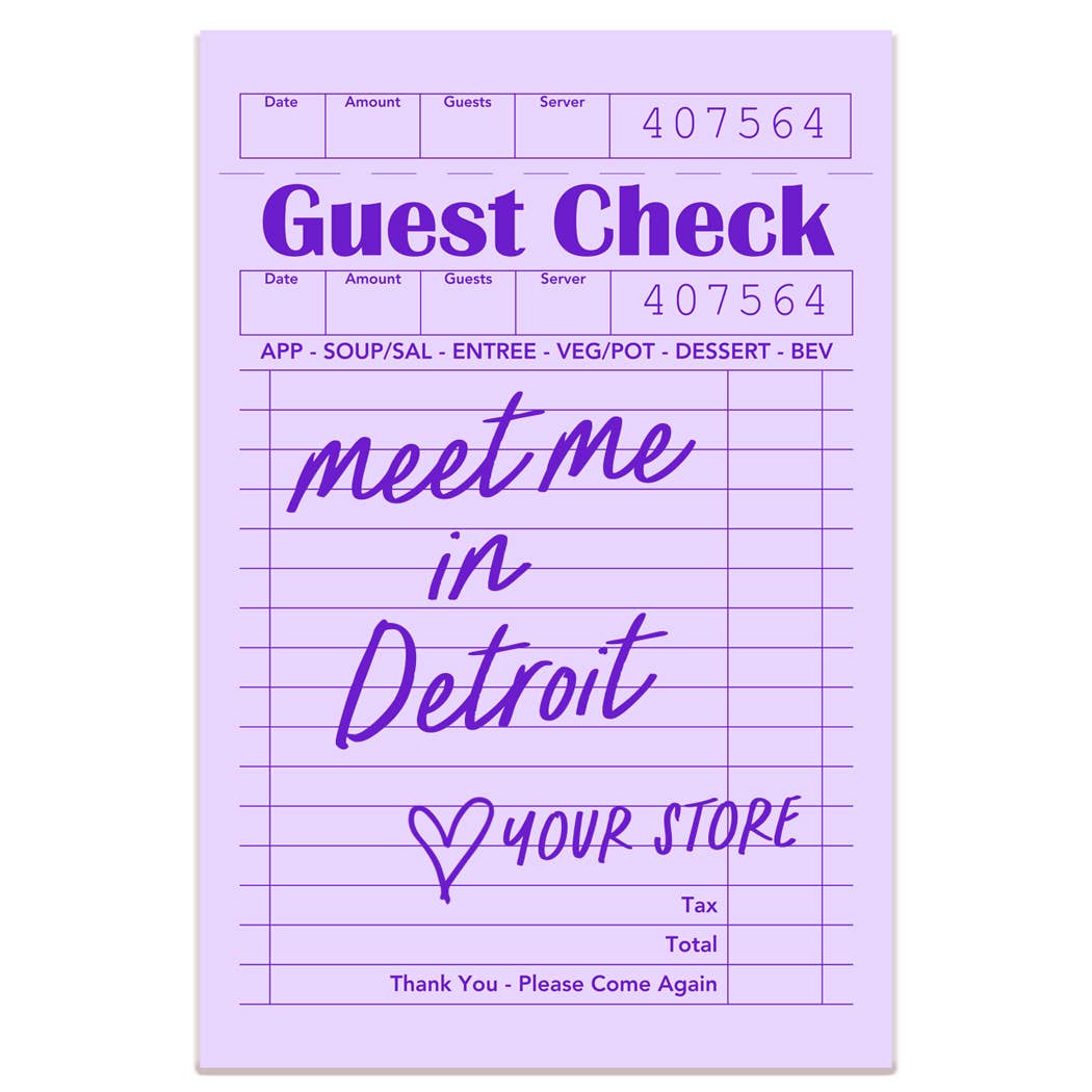 Meet Me in Tucson Guest Check Sticker- White
