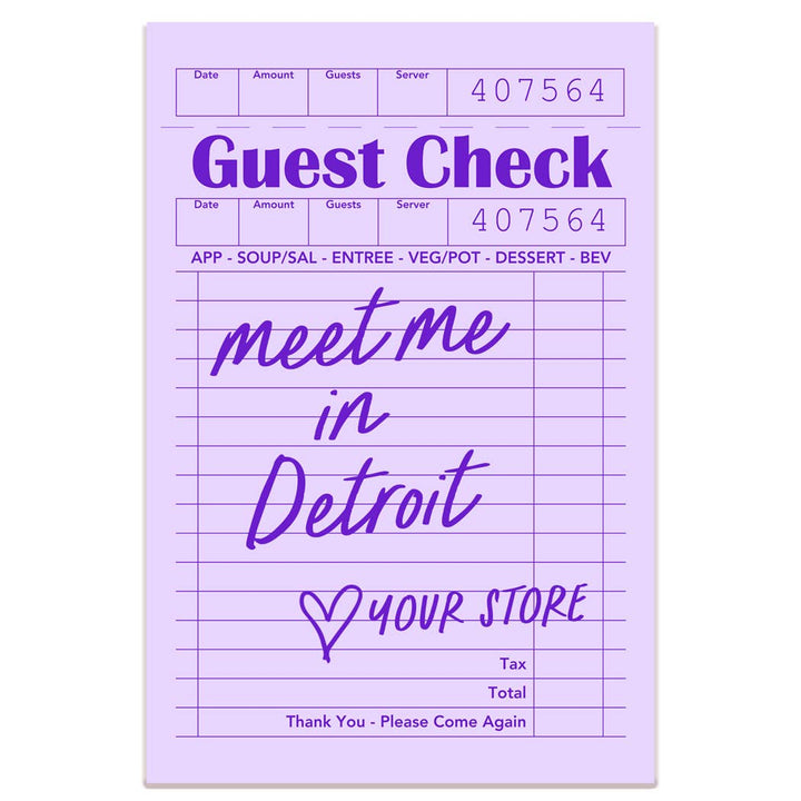 Meet Me in Tucson Guest Check Sticker- White