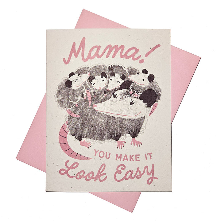Mama Possum - Risograph Mother's Day Card
