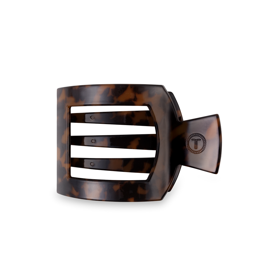 Square Flat Hair Clip | Medium | Tortoise