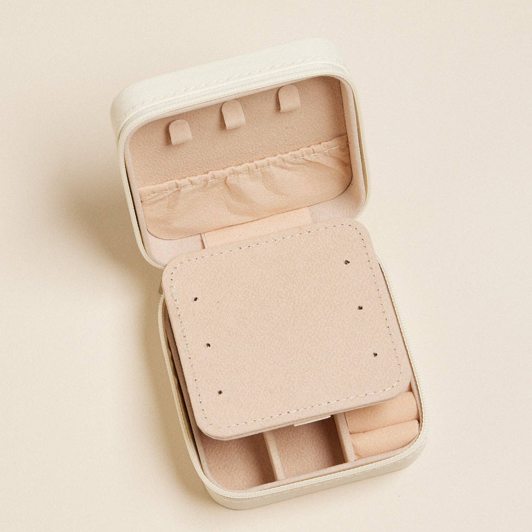 Blue Flower Pattern Jewelry Box -Travel Size: Blue / One / 5AC78030