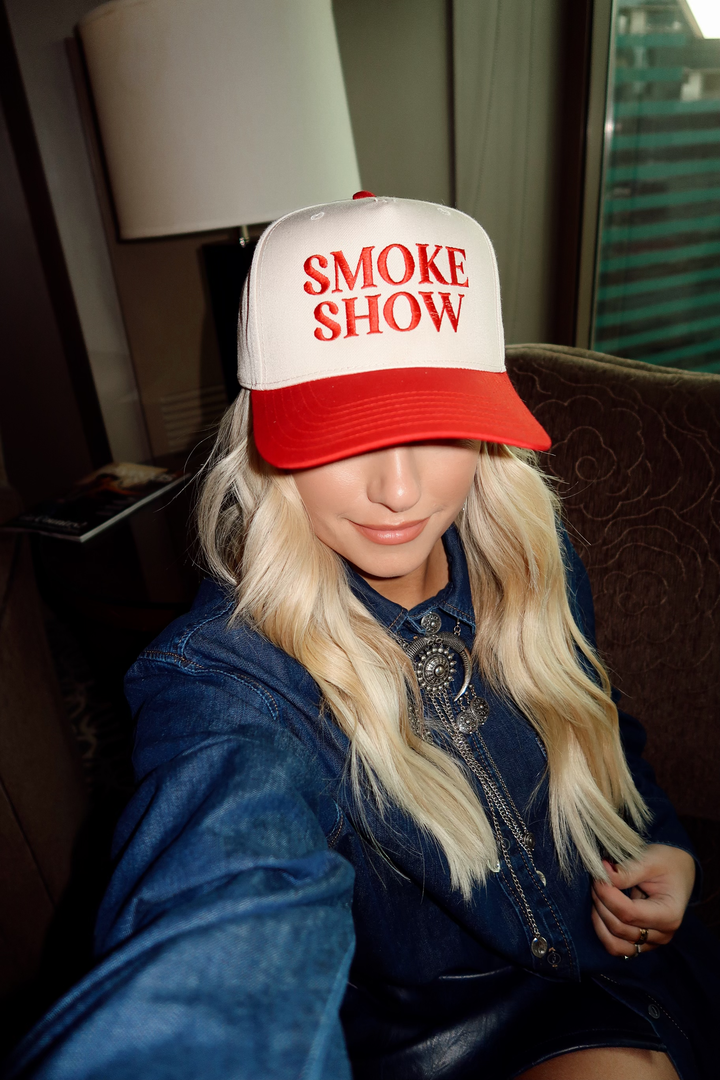 Smoke Show- Embroidered Hat 