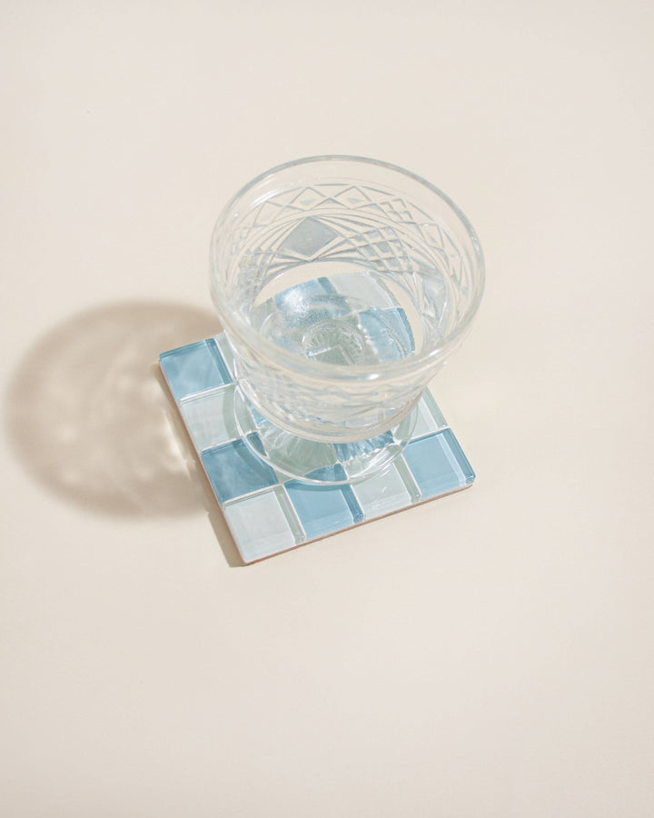 GLASS TILE COASTER - Coconut Crunch Milk Chocolate