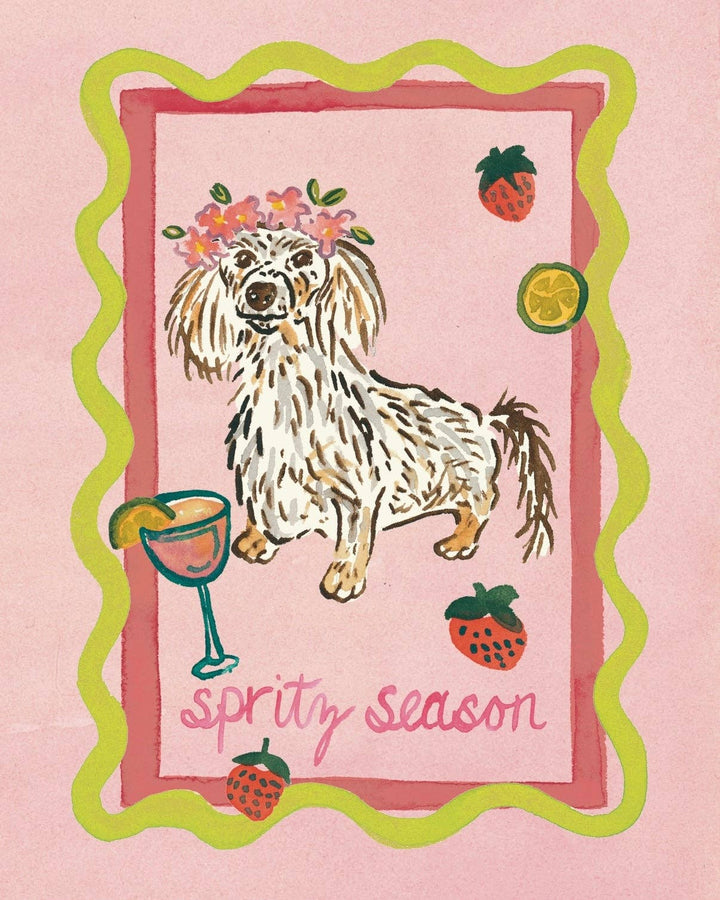 Dachshund Collection: Spritz Season Fine Art Print: 11x14