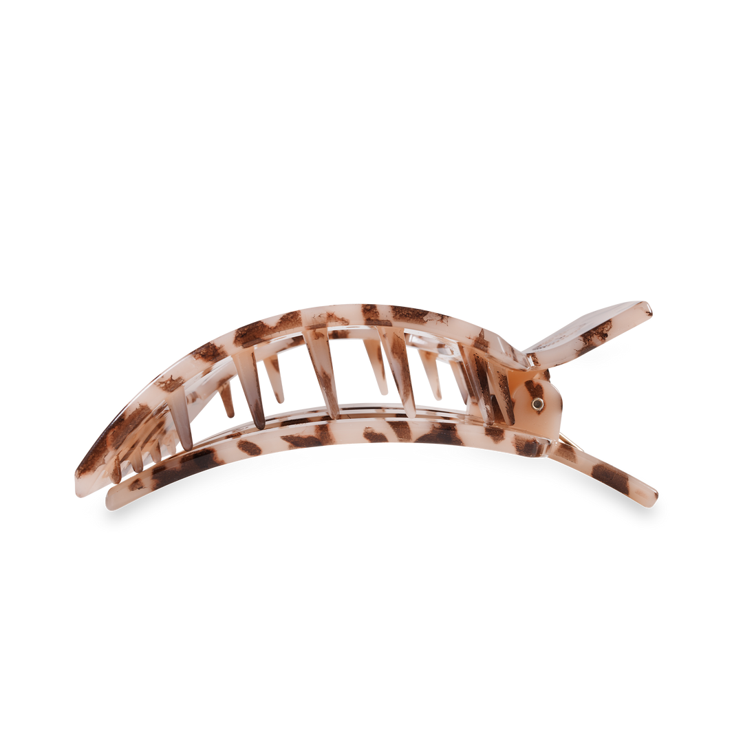Large Square Flat Hair Clip-Blonde Tortoise
