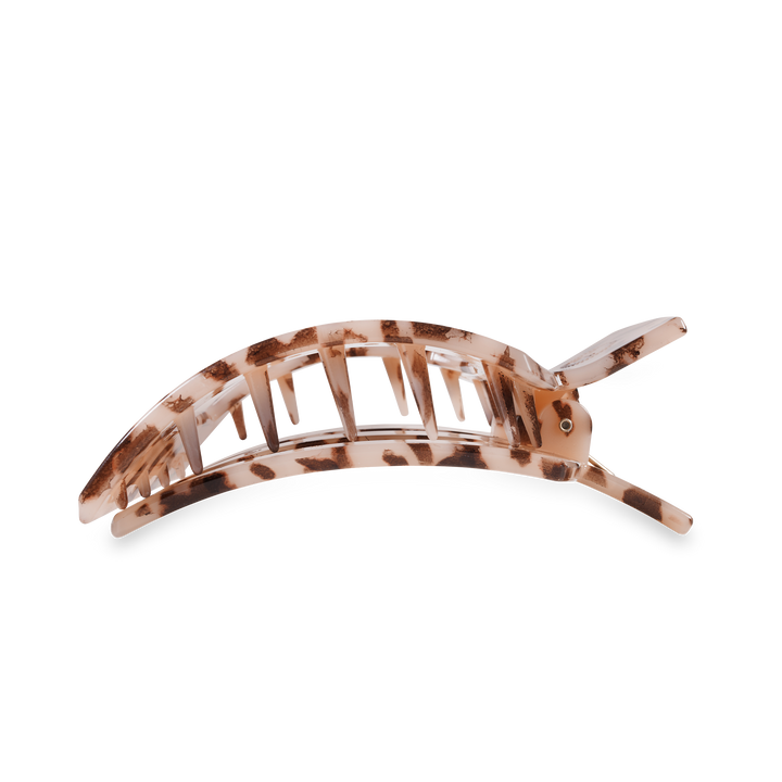 Large Square Flat Hair Clip-Blonde Tortoise