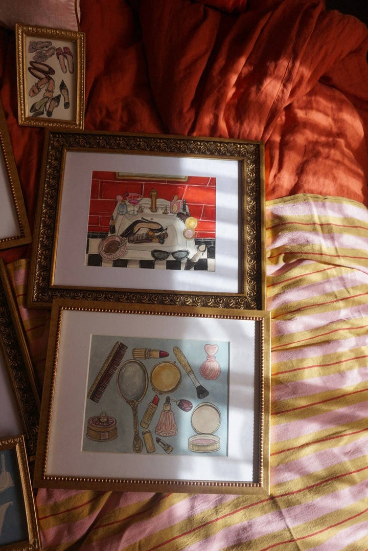 Vintage Vanity Set Fine Art Print: 8x10