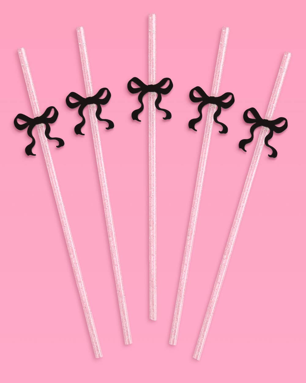 Black Bow Straws