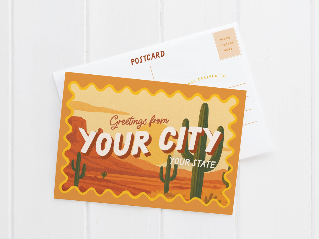 Tucson Desert Mesa Scenery Postcard