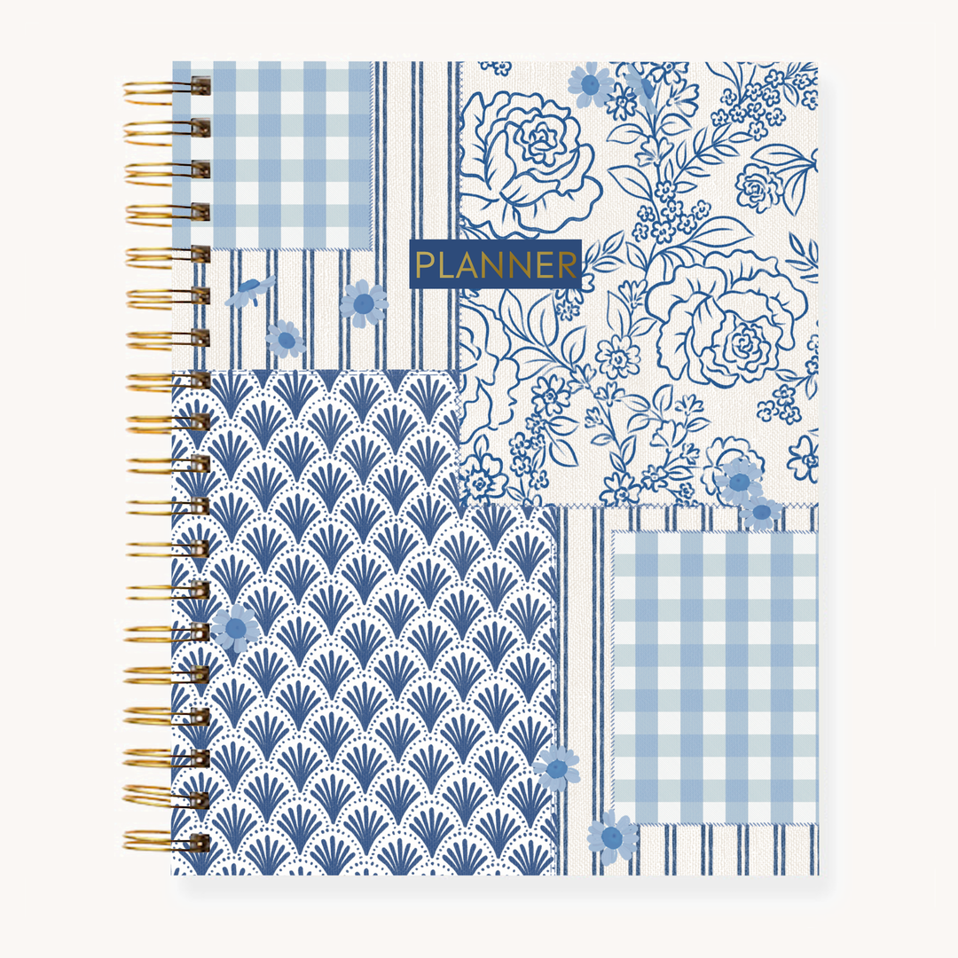 Coastal Patchwork Undated Planner: 8.5x11