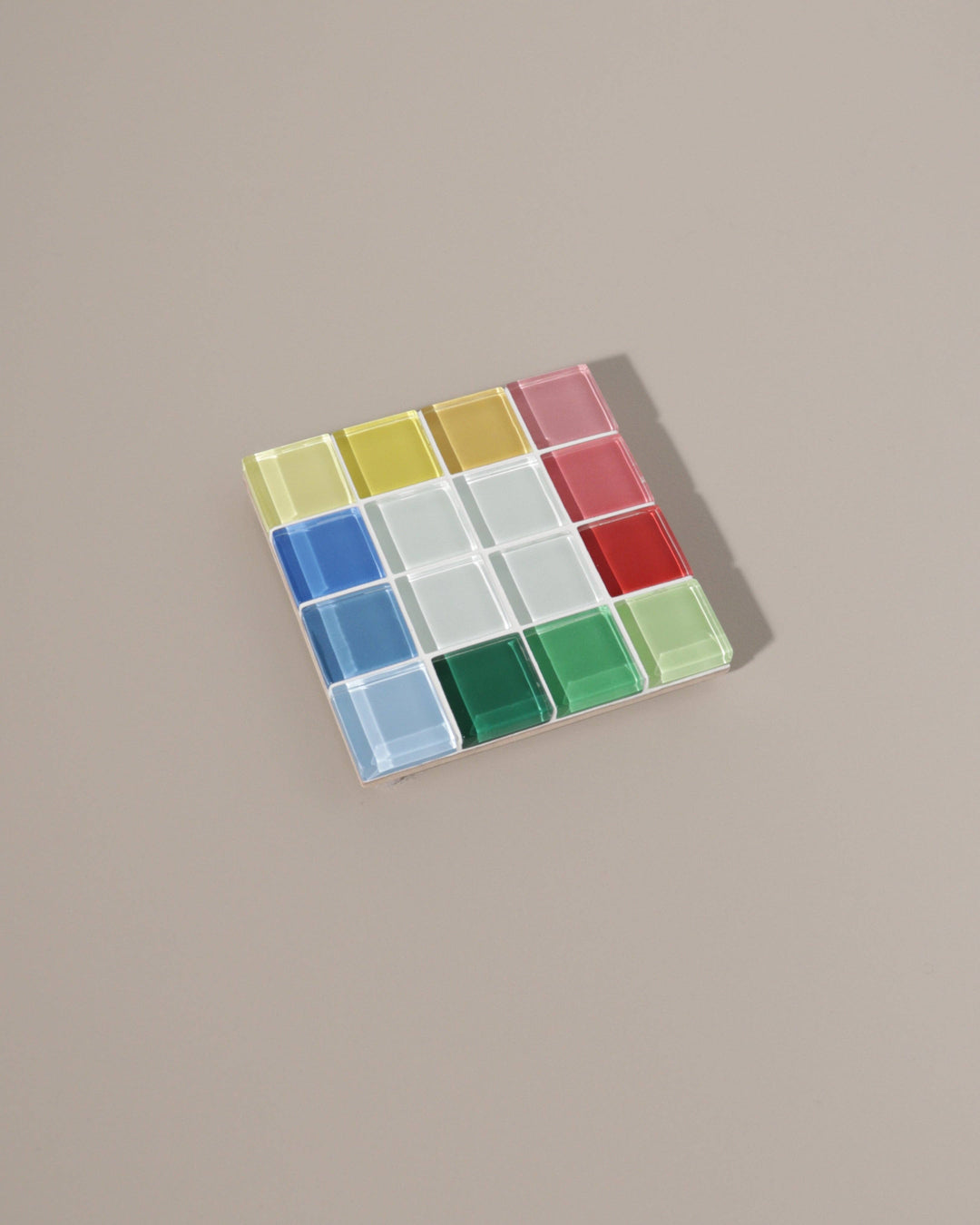 GLASS TILE COASTER - Through A Window - Rainbow: Single