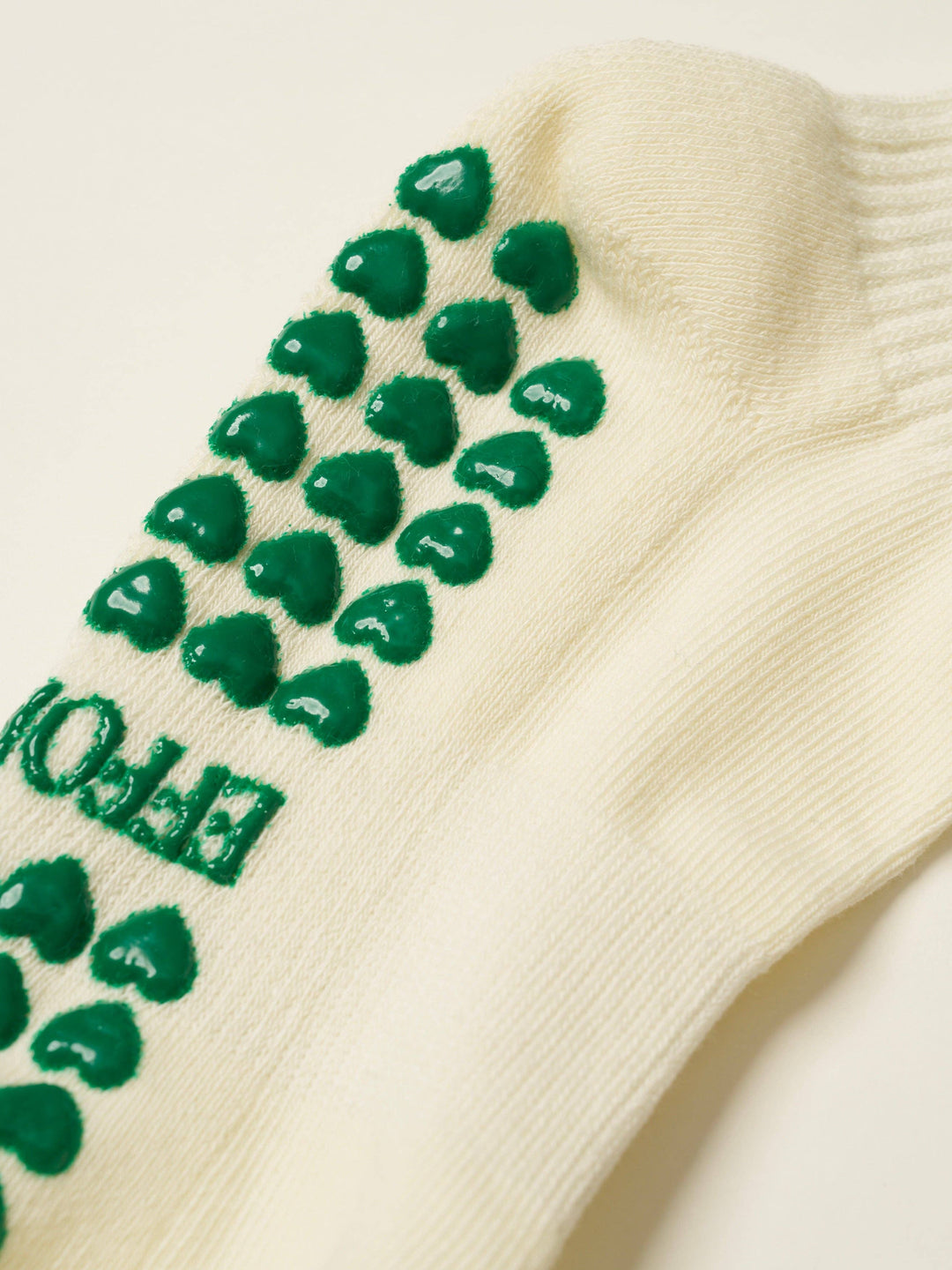 Bow Ruffle Grip Sock: Green