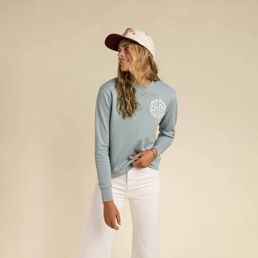 Yippee Ki Yay Hat: Cream/Light Blue