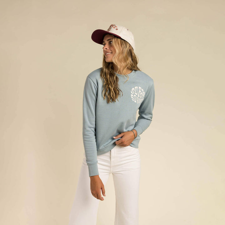Yippee Ki Yay Hat: Cream/Light Blue
