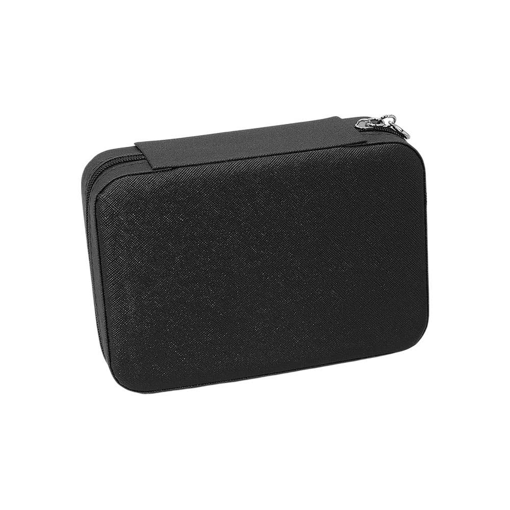Faux Leather Portable Jewelry Box: Ivory