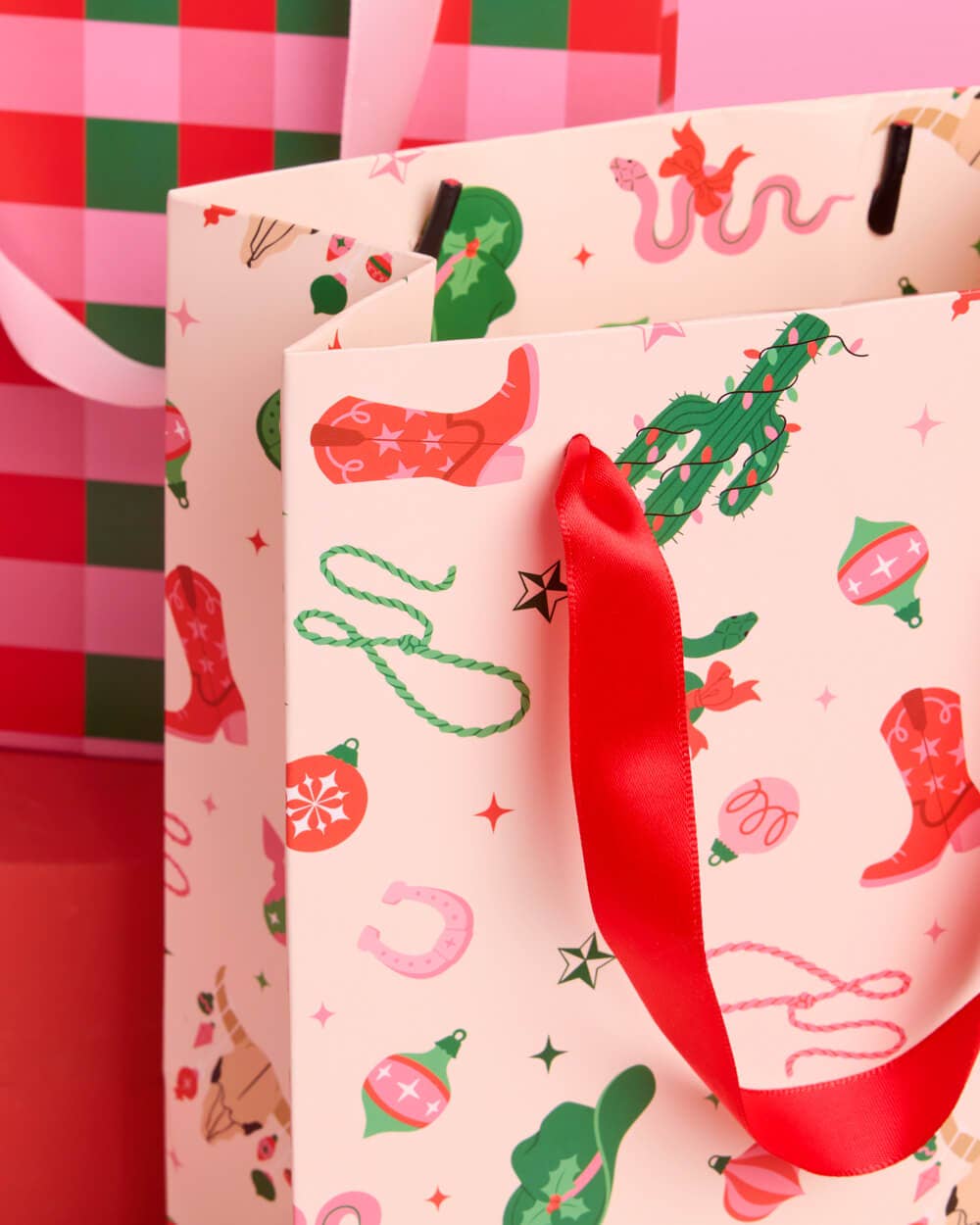 Western Christmas Gift Bag