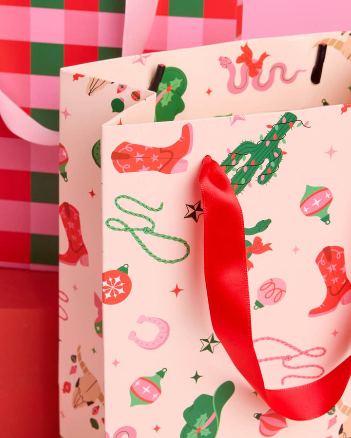 Western Christmas Gift Bag
