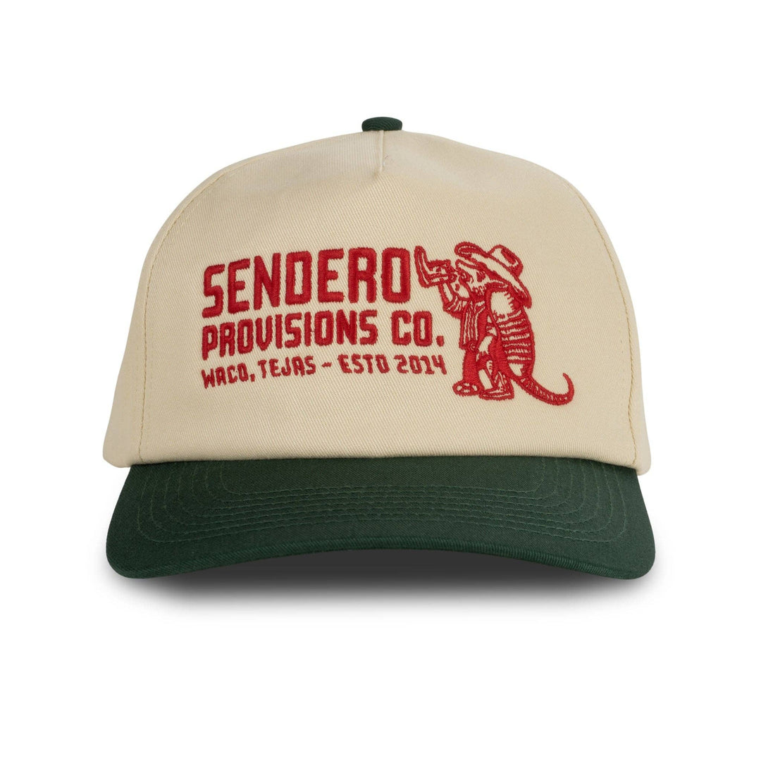 Armadillo Hat: Cream/Green