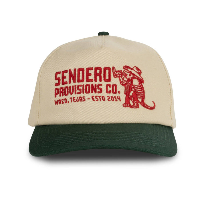 Armadillo Hat: Cream/Green