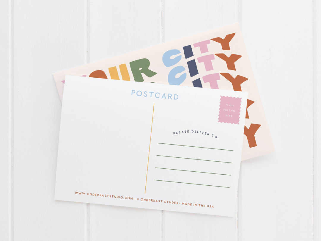 Tucson Wavy Lettering Postcard