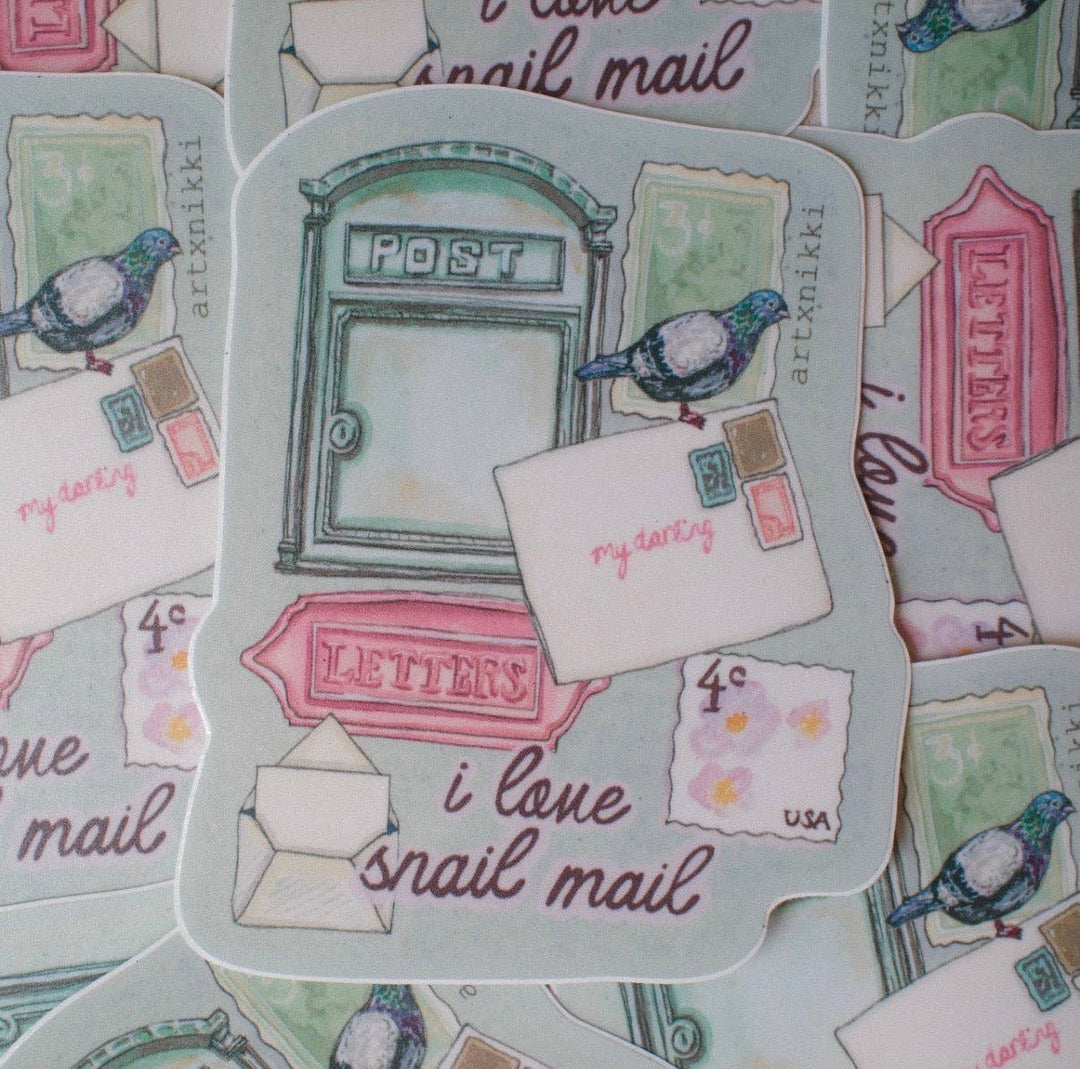 I Love Snail Mail Sticker