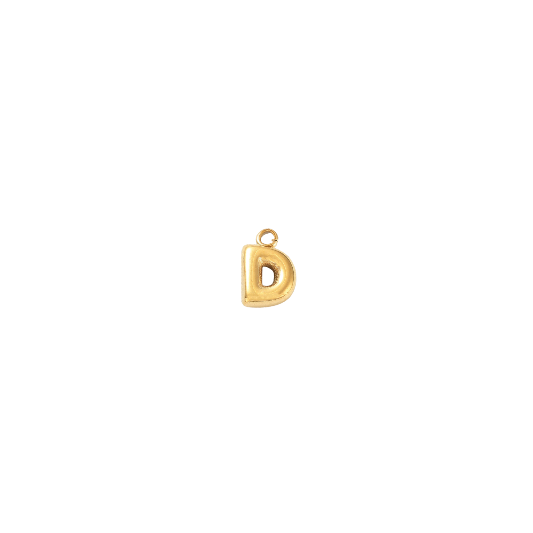 Gold Micro Letters  | Waterproof Stainless Steel: J