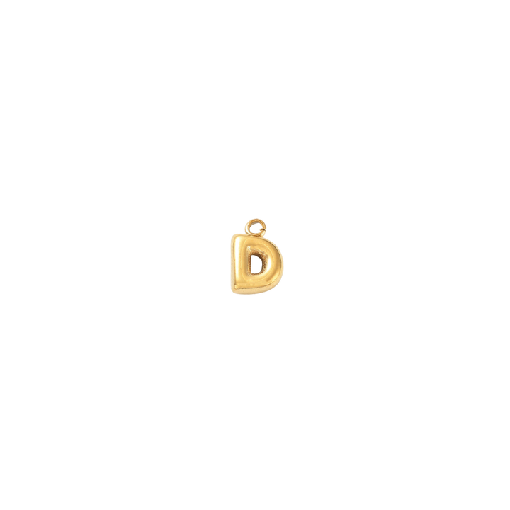 Gold Micro Letters  | Waterproof Stainless Steel: J