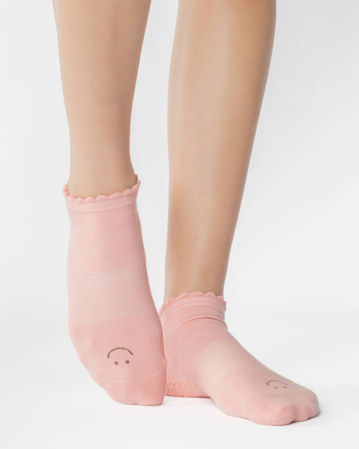 Women's Happy Full Foot Grip Sock: S/M
