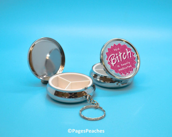 Bitch Pill Case Keychain