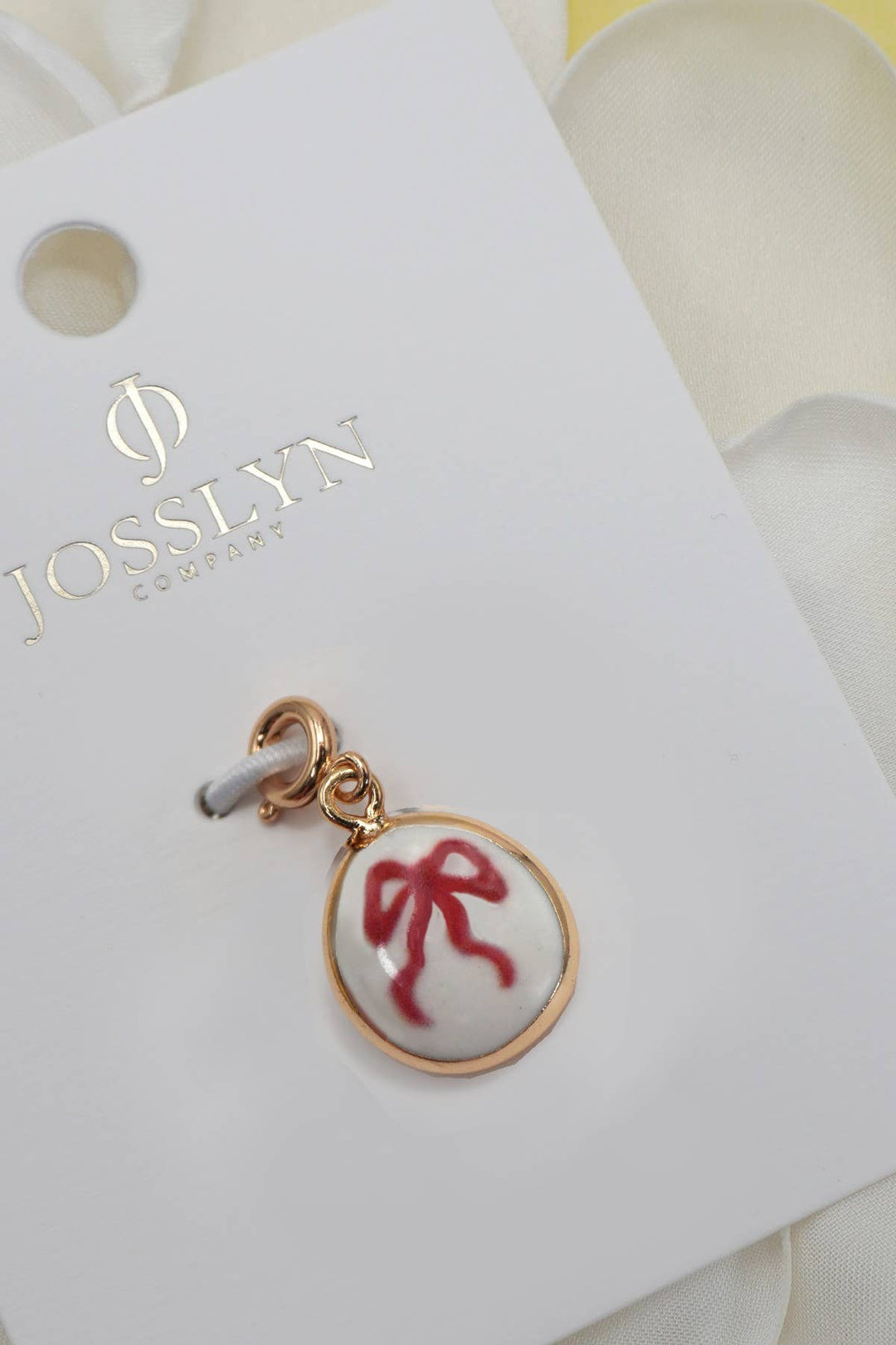 Porcelain Flower Pearl Bag Charm
