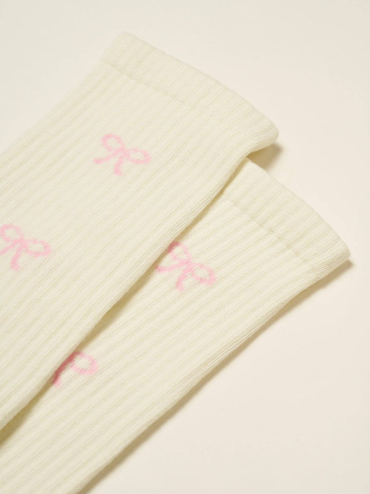 🎀 Bow Knee High Grip Sock
