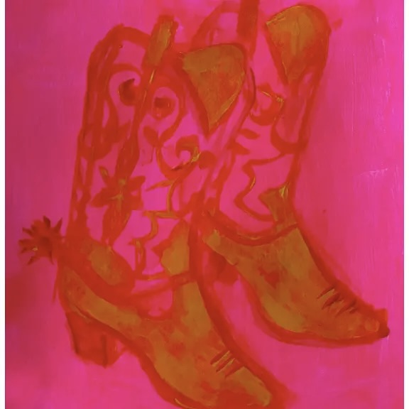 Acid Pink Boots Print