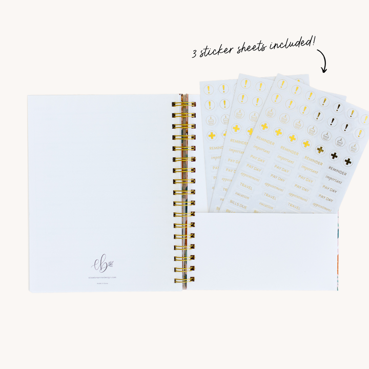 Pressed Floral Undated Planner: 7x9