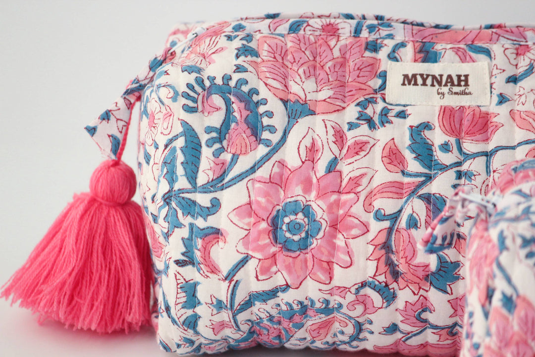 Large Lotus Bloom Cosmetic Bag