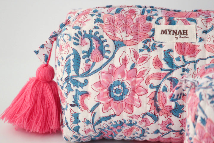 Large Lotus Bloom Cosmetic Bag