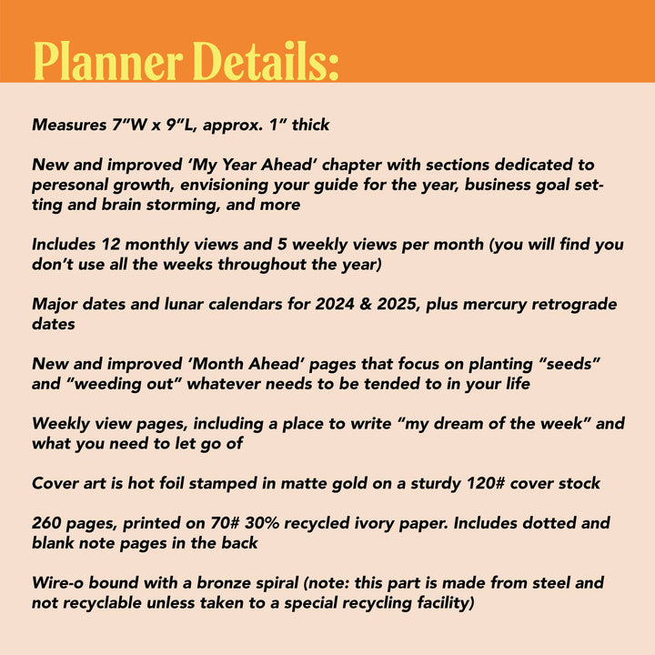 Rainbow Vision Undated Planner