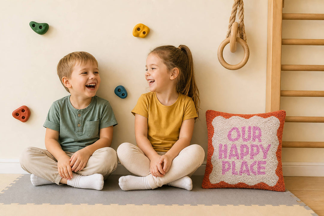 Our Happy Place Hook Pillow
