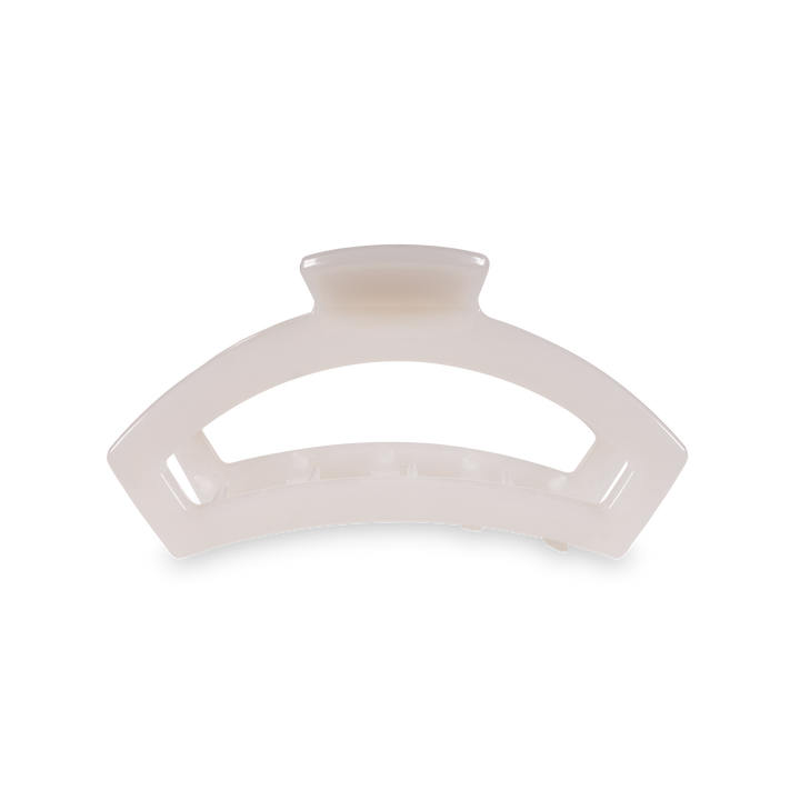 Medium Open Hair Clip-Coconut White