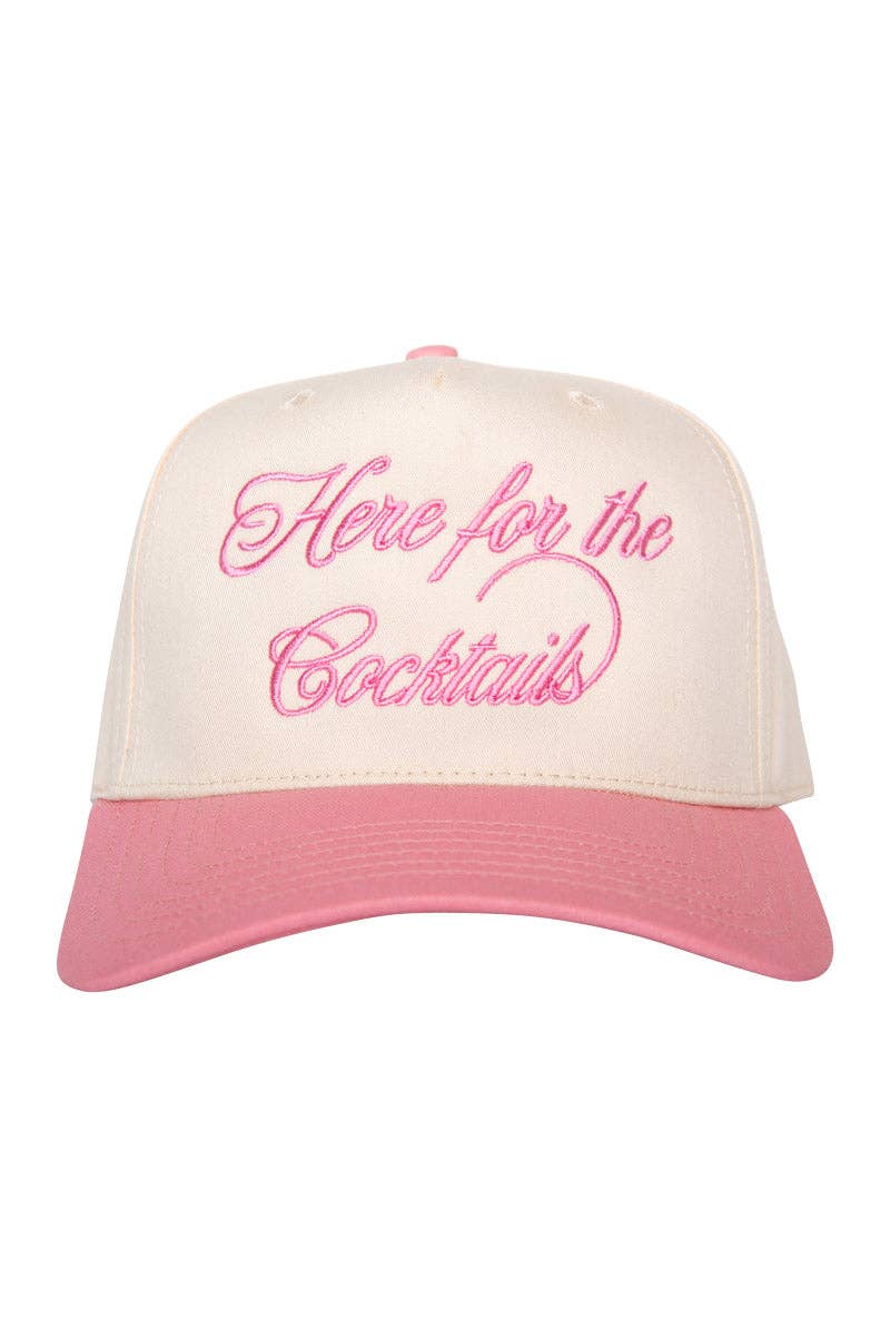 Here For the Cocktails Two-Toned Vintage Hat: Pink and Tan