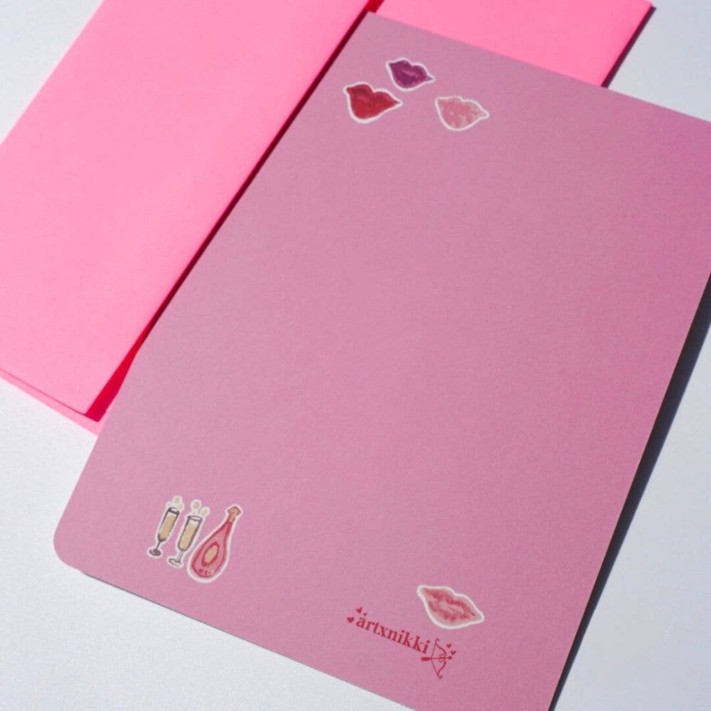 "Let's french, mon amour." Valentine + Envelope